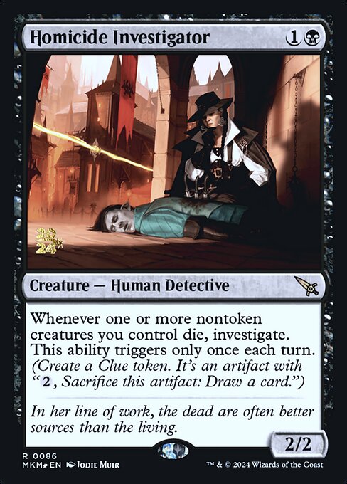 MTG Homicide Investigator PMKM 086s Prerelease Foil