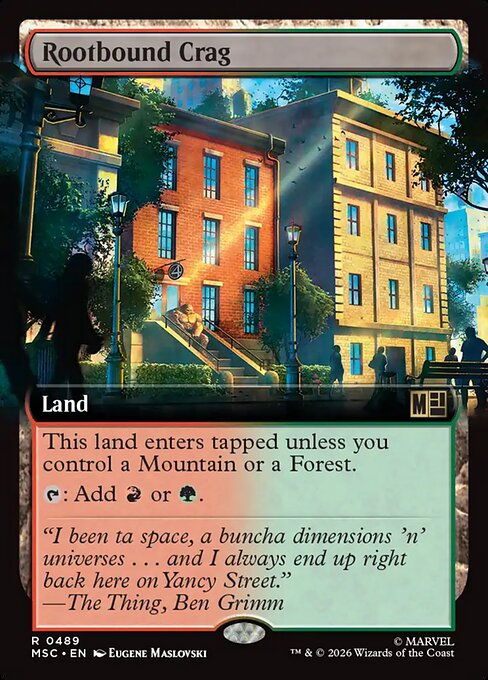 MTG Rootbound Crag MSC 489 Extended Art Nonfoil