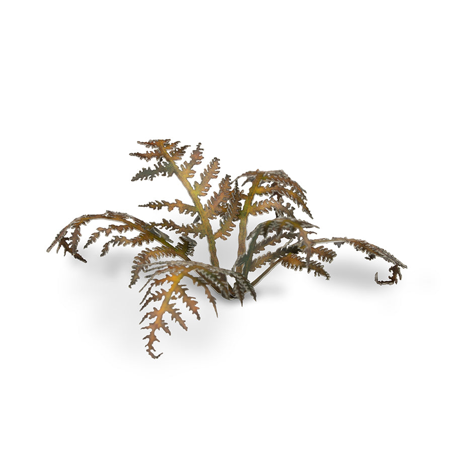 Close-up of an assembled Dry Bracken laser-cut plant showing realistic leaf shape, colour and fine cut details.