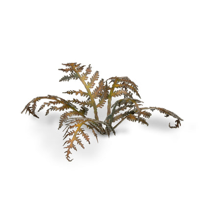Close-up of an assembled Dry Bracken laser-cut plant showing realistic leaf shape, colour and fine cut details.
