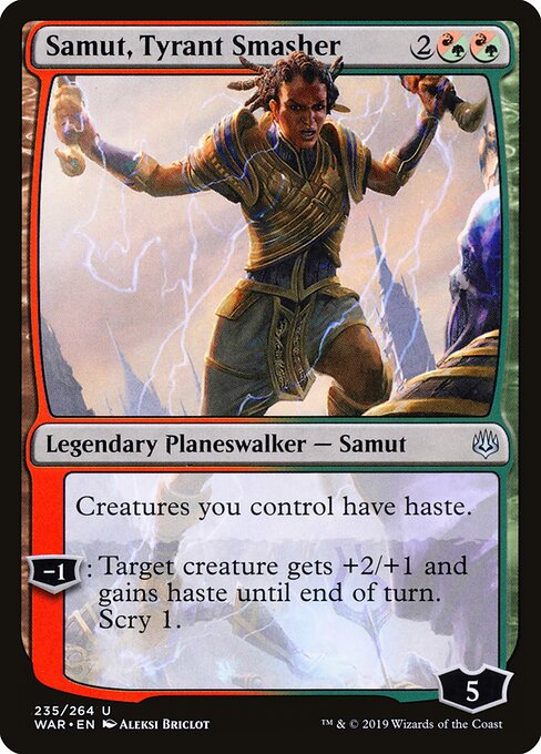 MTG Samut, Tyrant Smasher WAR 235 Standard Foil front