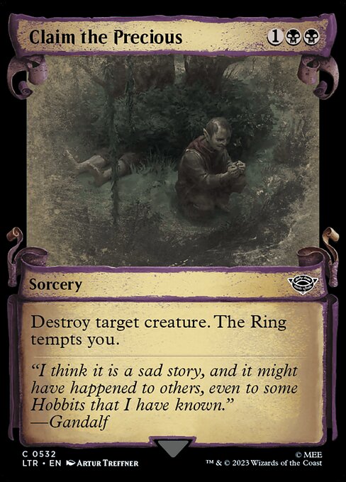 MTG Claim the Precious LTR 532 Showcase Scrolls of Middle-earth Silver Foil