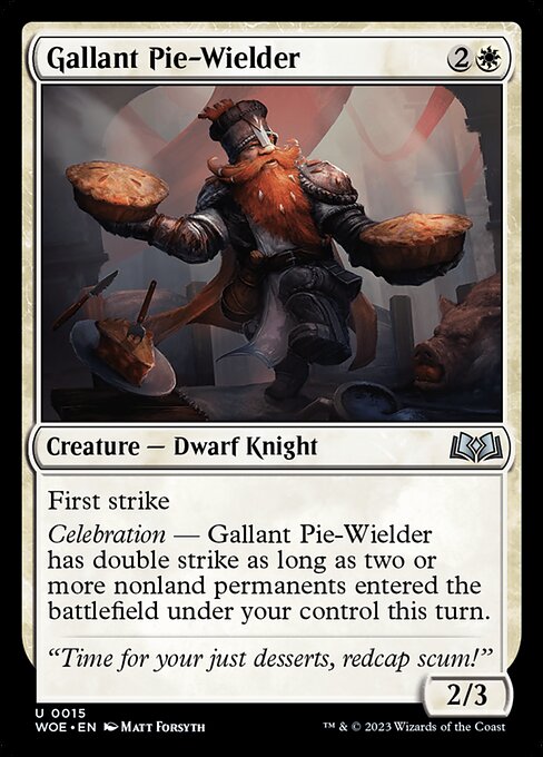 MTG Gallant Pie-Wielder WOE 015 Regular Foil