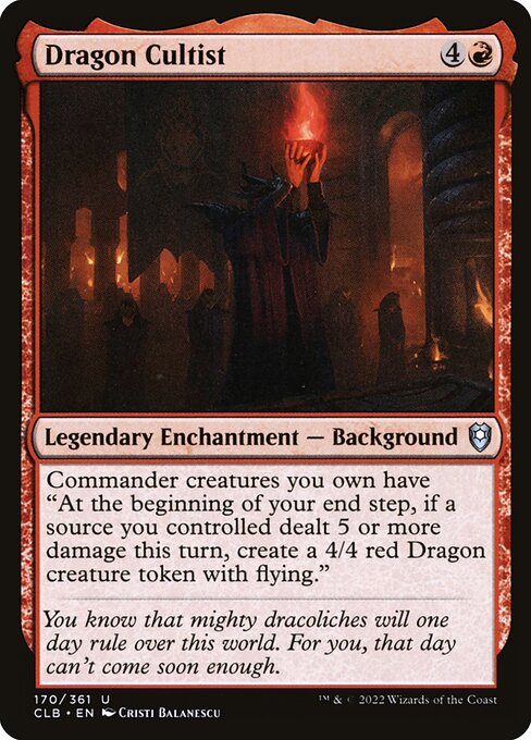 MTG Dragon Cultist CLB 170 Regular Nonfoil