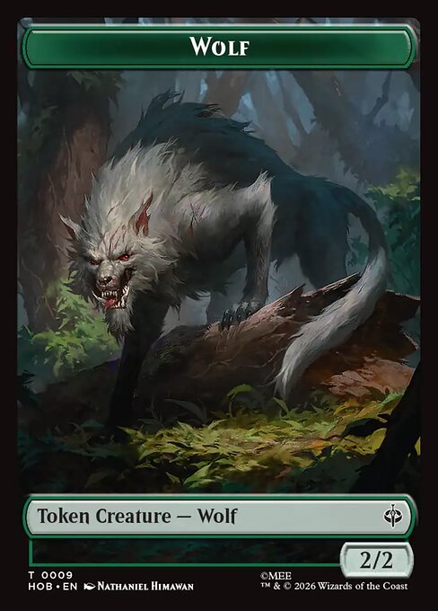 MTG Wolf Token HOB 009 Token Foil