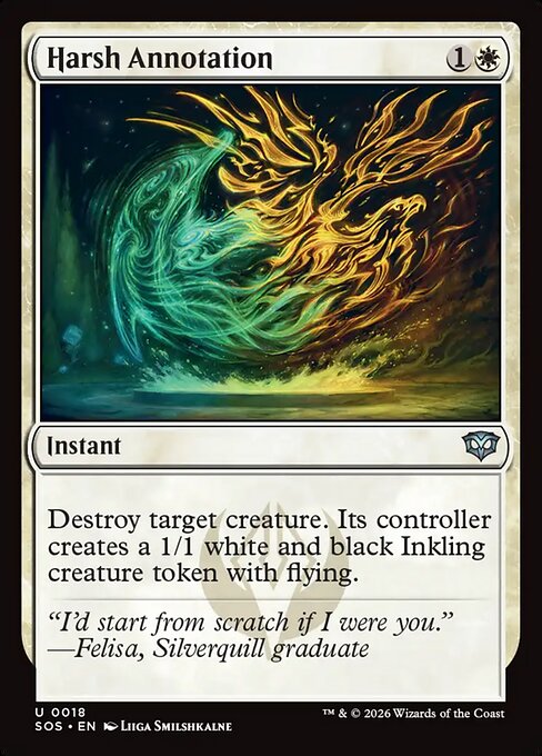 MTG Harsh Annotation SOS 018 Regular Nonfoil