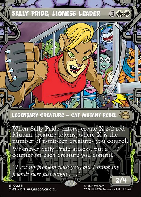 MTG Sally Pride, Lioness Leader TMT 225 Sewer Frame Foil