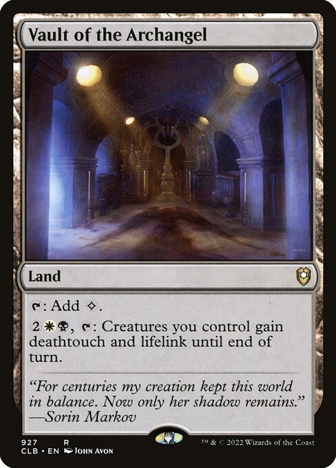 MTG Vault of the Archangel CLB 927 Commander Deck Nonfoil