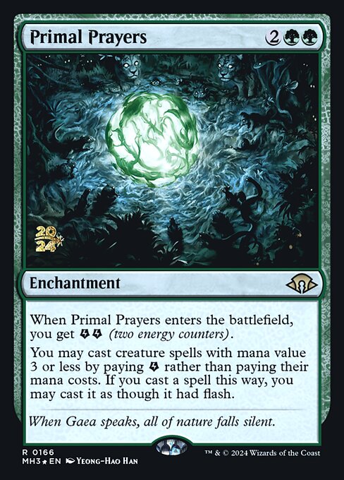MTG Primal Prayers PMH3 166s Prerelease Foil
