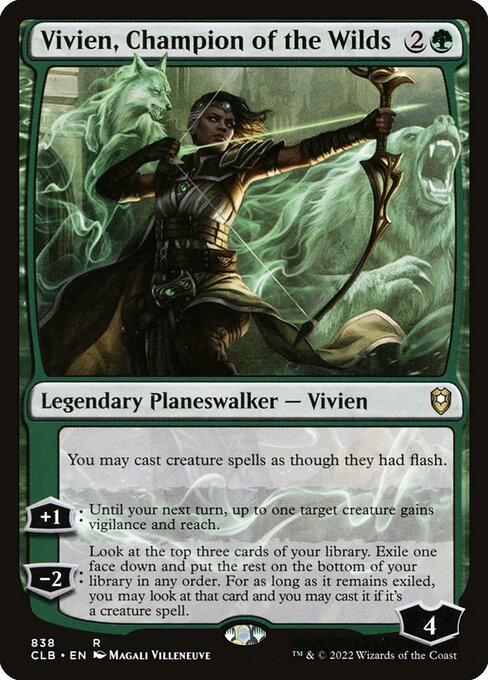 MTG Vivien, Champion of the Wilds CLB 838 Commander Deck Nonfoil