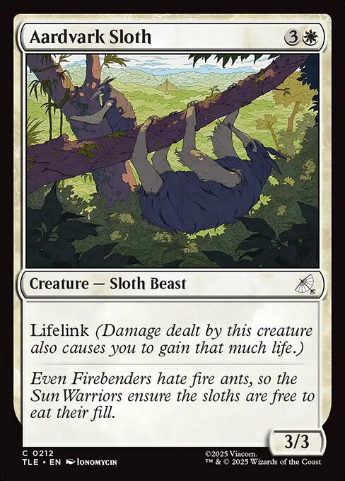 MTG Aardvark Sloth [TLE 212] Nonfoil