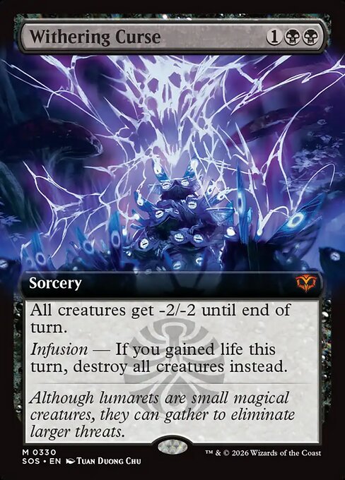 MTG Withering Curse SOS 330 Extended Art Nonfoil