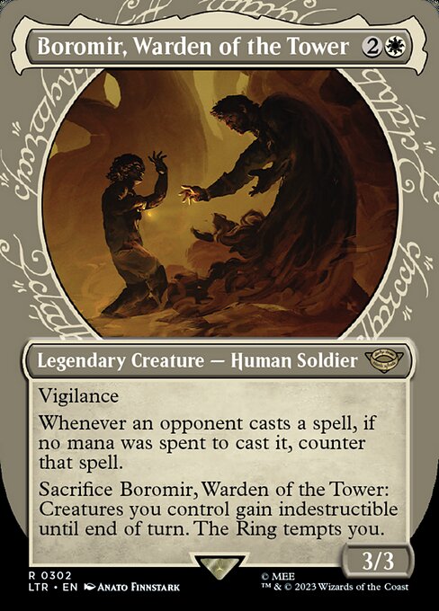 MTG Boromir, Warden of the Tower LTR 302 Showcase Ring Foil
