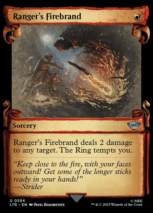 MTG Ranger's Firebrand LTR 594 Showcase Scrolls of Middle-earth Nonfoil