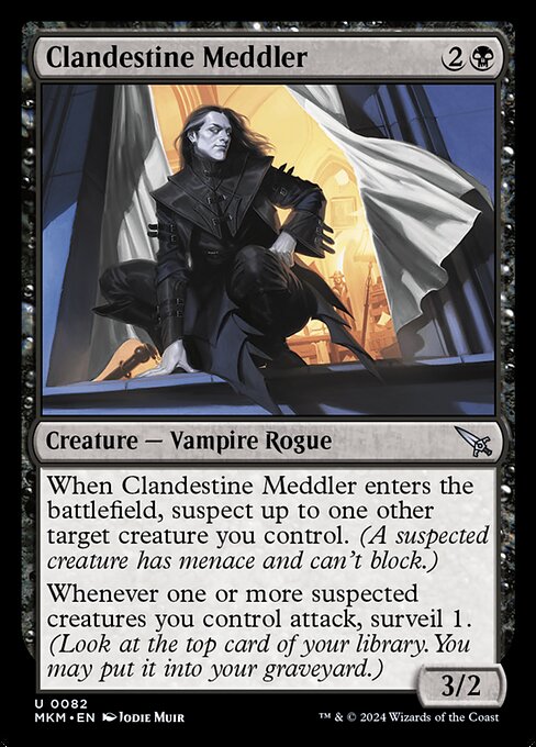 MTG Clandestine Meddler MKM 082† Regular Foil
