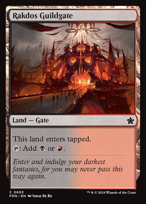 MTG Rakdos Guildgate FDN 693 Starter Collection Nonfoil