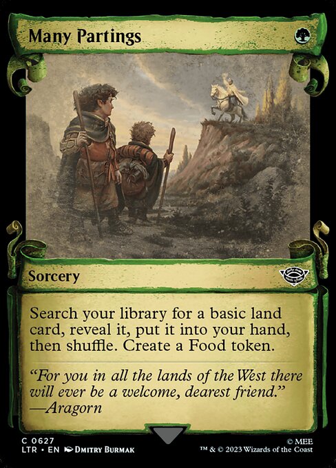 MTG Many Partings LTR 627 Showcase Scrolls of Middle-earth Nonfoil