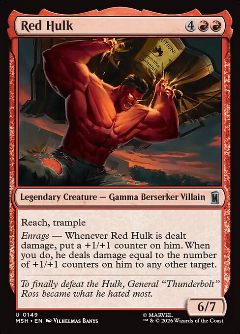 MTG Red Hulk MSH 149 Regular Foil
