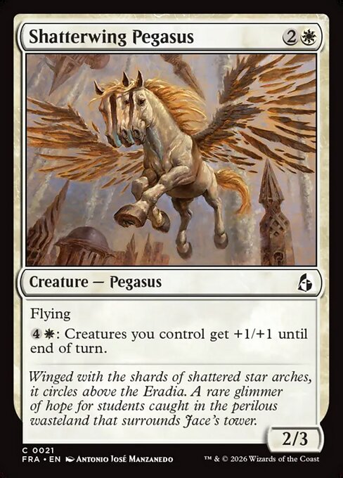 MTG Shatterwing Pegasus FRA 021 Standard Nonfoil front