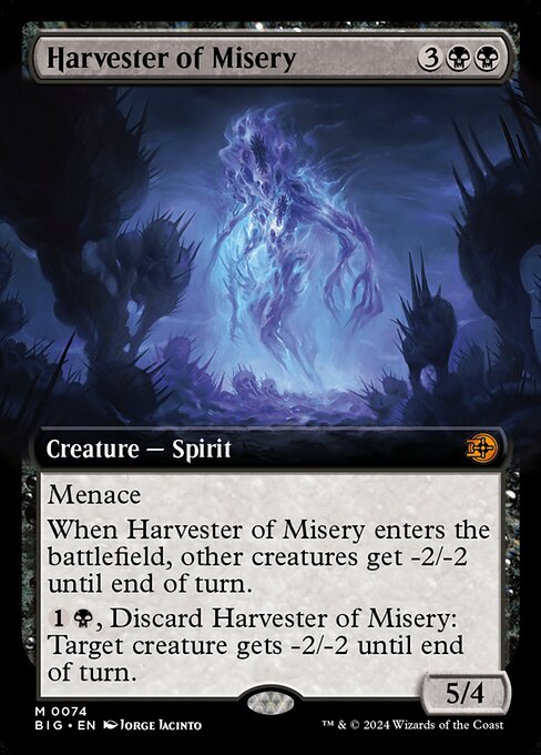 MTG Harvester of Misery BIG 074 Extended Art Nonfoil