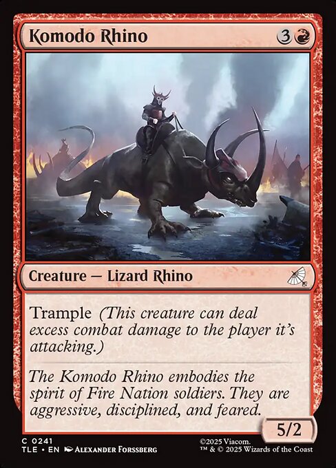 MTG Komodo Rhino [TLE 241] Nonfoil