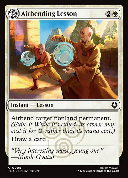 MTG Airbending Lesson TLA 008 Regular Nonfoil