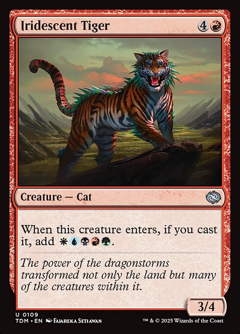 MTG Iridescent Tiger TDM 109 Regular Foil