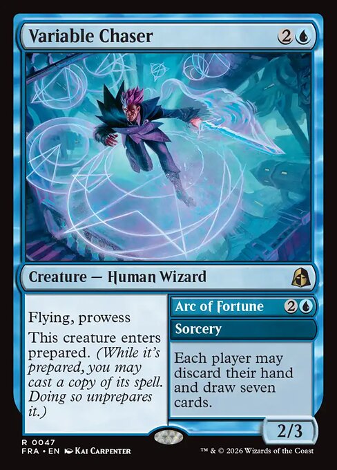 MTG Variable Chaser // Arc of Fortune FRA 047 Standard Foil front