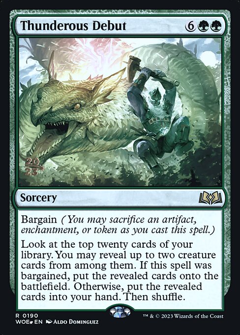 MTG Thunderous Debut PWOE 190s Prerelease Foil