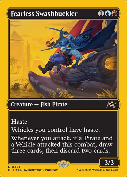 MTG Fearless Swashbuckler DFT 481 Regular First-Place Foil