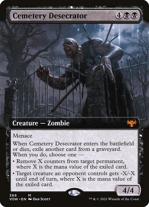 MTG Cemetery Desecrator VOW 366 Extended Art Nonfoil front