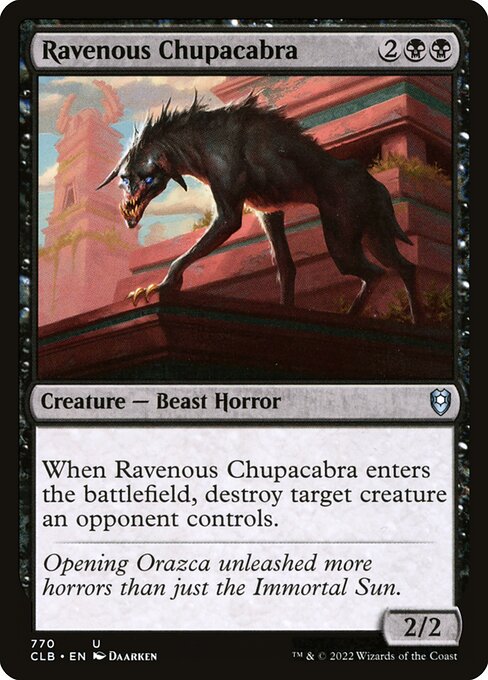 MTG Ravenous Chupacabra CLB 770 Commander Deck Nonfoil