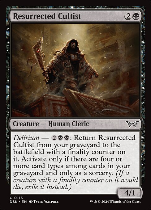 MTG Resurrected Cultist DSK 115 Regular Foil