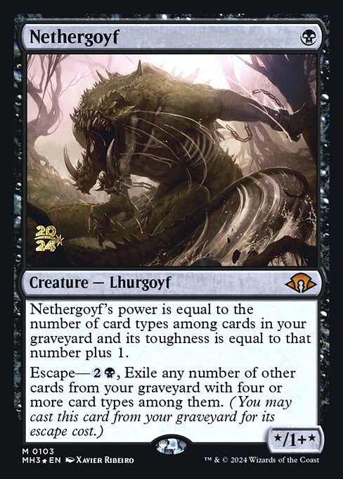 MTG Nethergoyf PMH3 103s Prerelease Foil
