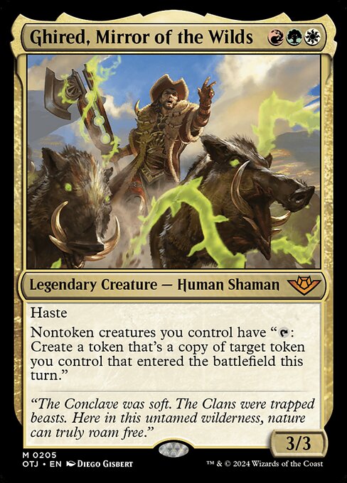 MTG Ghired, Mirror of the Wilds OTJ 205 Regular Foil