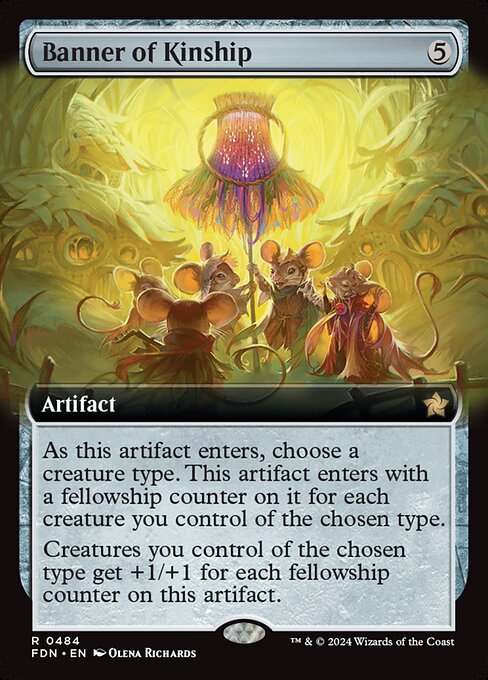 MTG Banner of Kinship FDN 484 Extended Art Nonfoil