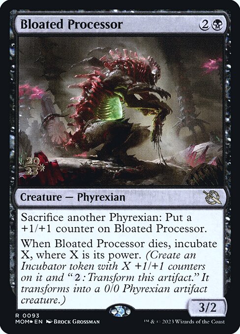 MTG Bloated Processor PMOM 093s Prerelease Foil