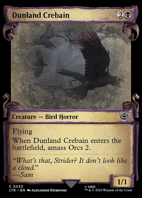 MTG Dunland Crebain LTR 533 Showcase Scrolls of Middle-earth Nonfoil