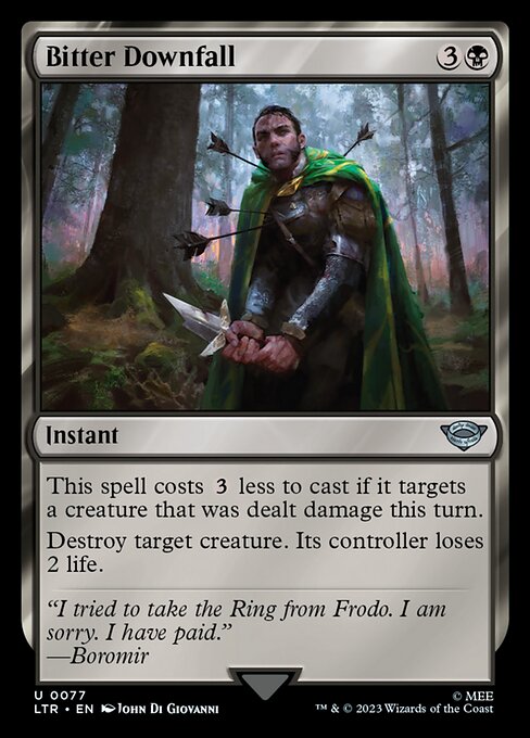 MTG Bitter Downfall LTR 077 Regular Foil