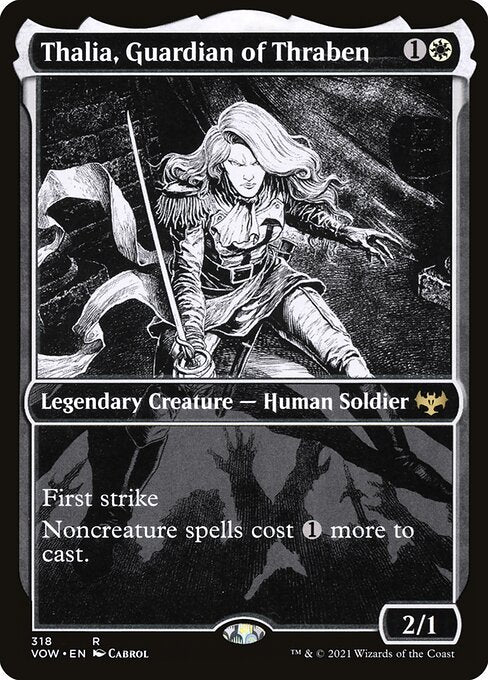 MTG Thalia, Guardian of Thraben VOW 318 Showcase Eternal Night Foil front