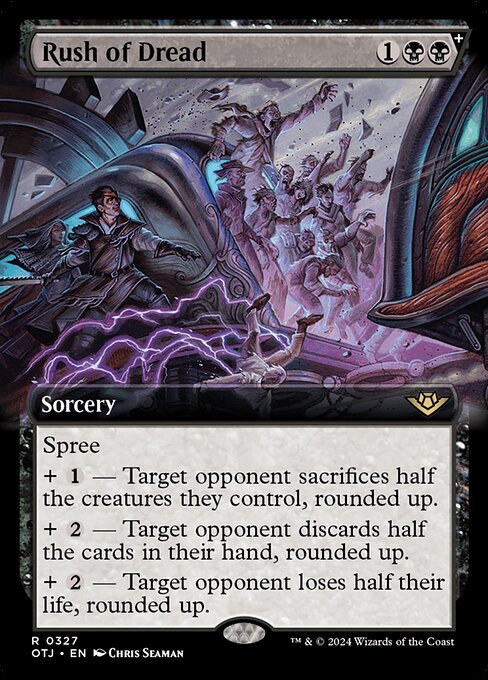 MTG Rush of Dread OTJ 327 Extended Art Nonfoil