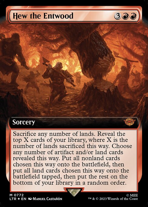 MTG Hew the Entwood LTR 772 Extended Art Surge Foil