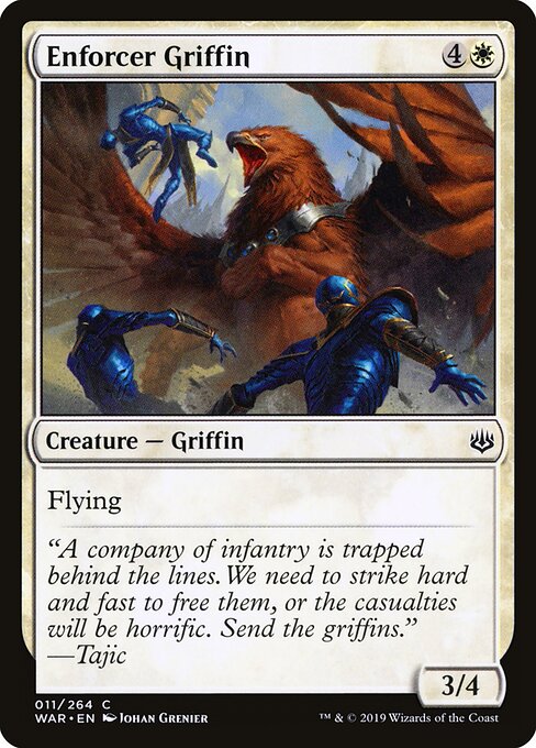 MTG Enforcer Griffin WAR 011 Standard Foil front
