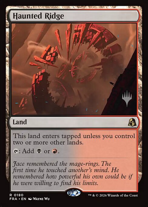 MTG Haunted Ridge PFRA 180P Promo Pack Foil front