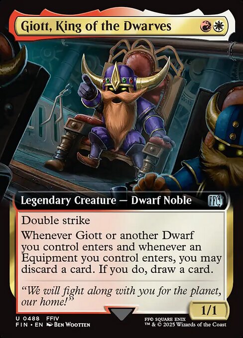 MTG Giott, King of the Dwarves FIN 488 Extended Art Nonfoil