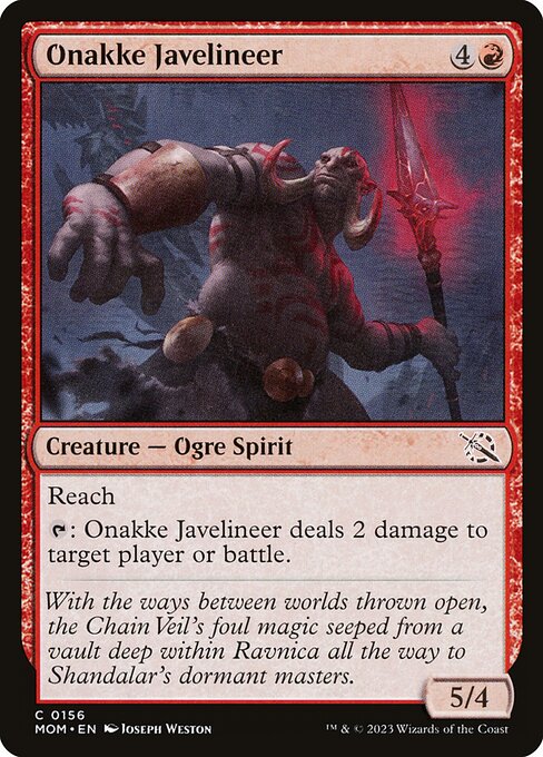 MTG Onakke Javelineer MOM 156 Regular Foil
