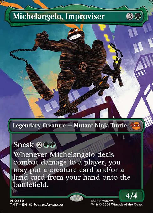 MTG Michelangelo, Improviser TMT 219 Borderless Silhouette Foil