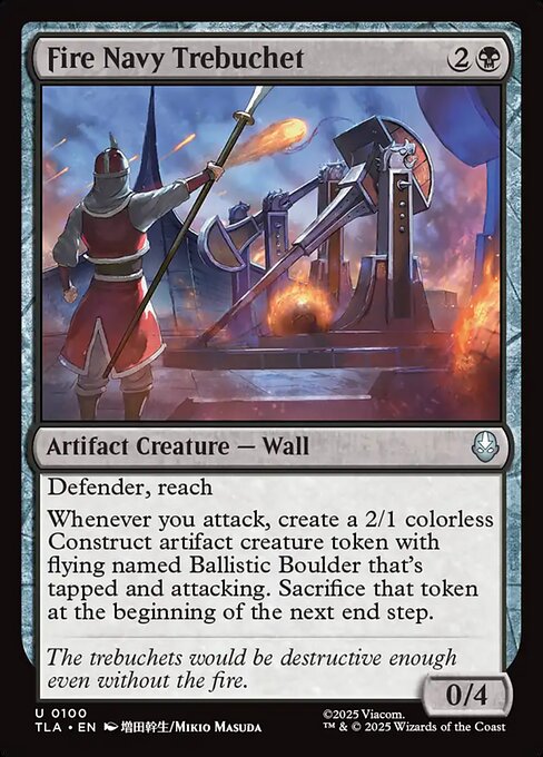 MTG Fire Navy Trebuchet TLA 100 Regular Nonfoil