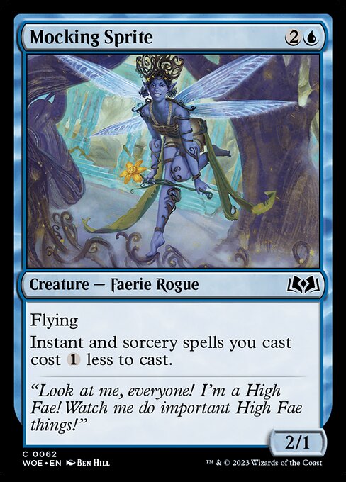 MTG Mocking Sprite WOE 062 Regular Foil