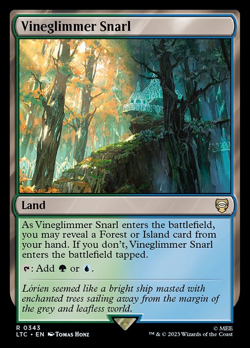 MTG Vineglimmer Snarl LTC 343 Alternate Art Nonfoil